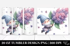 Floating Gnome with Lilac | 20 Oz Tumbler Product Image 1