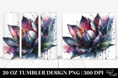 20 Oz Tumbler Sublimation | Shiny Tulip Metalic Watercolor Product Image 2
