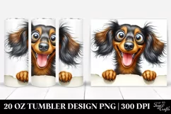Crazy Dachshund Watercolor Art | 20 Oz Tumbler Product Image 1