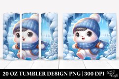 Cute Baby Bunny in Winter 20 Oz Tumbler Product Image 1