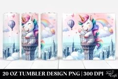 Cute Unicorn Sky Tower | 20 oz Tumbler Product Image 1