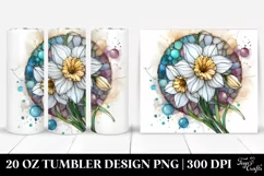Golden Stained Narcissus | 20 Oz Tumbler Product Image 1