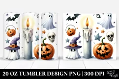 Halloween Skull Candle 20 Oz Tumbler Product Image 1