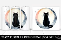Cute Black Cat Clipart 20 Oz Tumbler Product Image 1