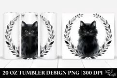 Cute Black Cat Clipart 20 Oz Tumbler Product Image 1