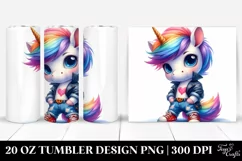 Posing Baby Unicorn | 20 oz Tumbler Product Image 1