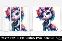 Posing Baby Unicorn | 20 oz Tumbler Product Image 1
