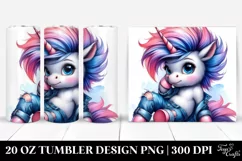 Posing Baby Unicorn | 20 oz Tumbler Product Image 1