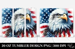 Detailed Patriotic Bald Eagle | 20 oz Tumbler Product Image 1