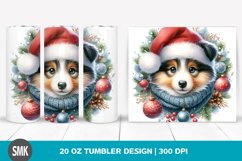 Watercolor Collie Winter Ornaments | 20 oz Tumbler Product Image 1