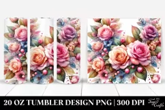 Rose with Pink Petals 20 Oz Tumbler Product Image 1