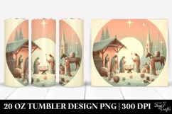 Pastel Nativity Scene Clipart, Transparent 20 Oz Tumbler Product Image 1