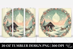 Pastel Nativity Scene Clipart, Transparent 20 Oz Tumbler Product Image 1