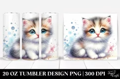 Cute Baby Cat Big Eyes | 20 oz Tumbler Product Image 1