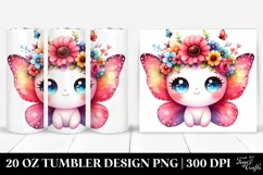 Vibrant Butterfly in Watercolor 20 Oz Tumbler Product Image 1
