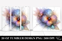 Abstract Shiny Pansy Clipart, Transparent 20 Oz Tumbler Product Image 1