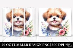Cute Playful Dog, Transparent 20 Oz Tumbler Product Image 1