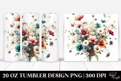 Petals Wild Flowers Tumbler Product Image 1