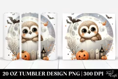 Scary Baby Owl Halloween PNG Product Image 1