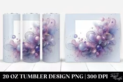 Shiny Violet Floral Clipart 20 Oz Tumbler Product Image 1