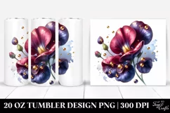 Detailed Sweet Pea Glossy | 20 Oz Tumbler Product Image 1