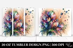Sweet Pea Stained Clipart 20 Oz Tumbler Product Image 1