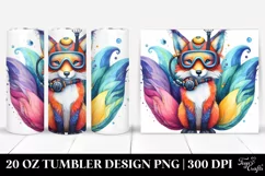 Whimsical Scuba Fox Clipart 20 Oz Tumbler Product Image 1