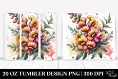 20 Oz Tumbler Sublimation | Wooden Stained Snapdragon Shiny Product Image 1