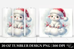 Pastel Baby Lamb Santa Hat | 20 oz Tumbler Product Image 1