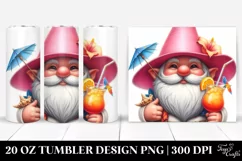 Detailed Gnome Pink Hat|20 oz Tumbler Product Image 1