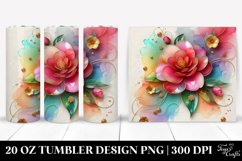 Camellia on White Background | 20 Oz Tumbler Product Image 1