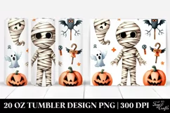 Funny Mummy in Watercolor 20 Oz Tumbler Product Image 1