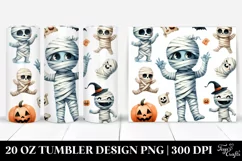 Funny Mummy in Watercolor 20 Oz Tumbler Product Image 1