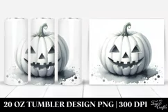Simple Washed Watercolor JACK-O'-LANTERN Tumbler Product Image 1
