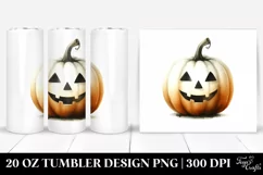 Simple Washed Watercolor JACK-O'-LANTERN Tumbler Product Image 1