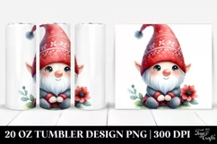 Cute Smiling Gnome Clipart 20 Oz Tumbler Product Image 1
