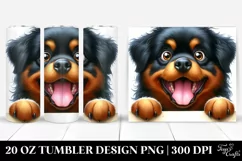 Cute Crazy Looking Funny Rottweiler | 20 Oz Tumbler Product Image 1