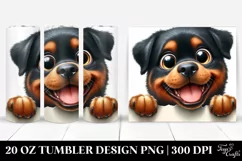 Cute Crazy Looking Funny Rottweiler | 20 Oz Tumbler Product Image 1