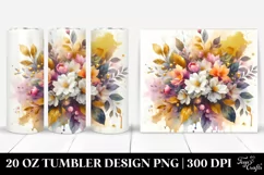 Watercolor Abstract Bouquet Gold Foil Jasmine Product Image 1