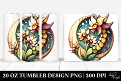 Watercolor Wooden Small Stained Snapdragon Product Image 1