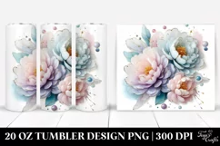 Glossy Peonies in Summer 20 Oz Tumbler Product Image 1