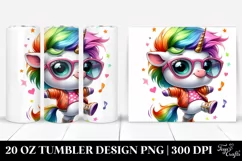 Cute Unicorn 20 Oz Tumbler Product Image 1