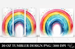 Colorful Simple Watercolor Rainbow | 20 oz Tumbler Product Image 1