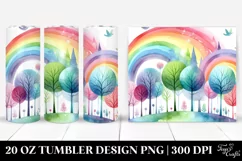Colorful Whimsical Rainbow Trees | 20 Oz Tumbler Product Image 1
