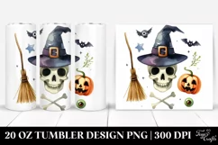 Simple Funny Skull Halloween Clipart 20 Oz Tumbler Product Image 1