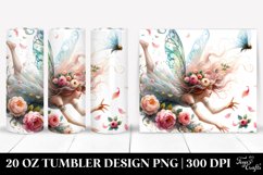 20 Oz Tumbler Sublimation | Tumbling Fairy Spring Petals Product Image 1