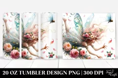20 Oz Tumbler Sublimation | Tumbling Fairy Spring Petals Product Image 1