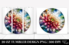 Stained Chrysanthemum Watercolor | 20 Oz Tumbler Product Image 1