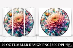 Stained Chrysanthemum Watercolor | 20 Oz Tumbler Product Image 1