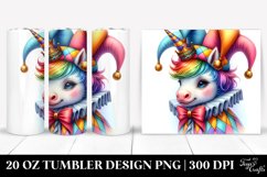 Colorful Baby Unicorn with Jester&#039;s Hat. 20 oz Tumbler Product Image 1